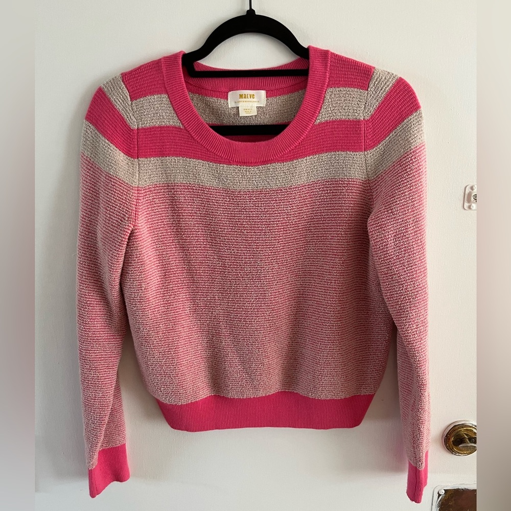 Pink and Cream Maeve Sweater